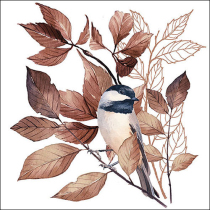 Napkin 33 Lovely chickadee white FSC Mix