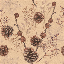 Napkin 33 Recycled Pine cones nature FSC Mix