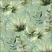 Napkin 33 Jungle leaves green FSC Mix