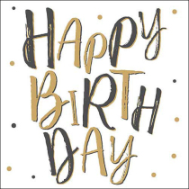 Napkin 33 Birthday celebration white FSC Mix