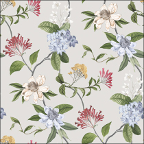 Napkin 33 Floral mix grey FSC Mix