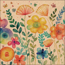 Napkin 33 Recycled Vibrant spring nature FSC Mix