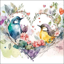 Napkin 33 Loving birds FSC Mix