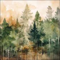 Napkin 33 Evergreen trees FSC Mix