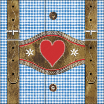 Napkin 33 Lederhosen blue FSC Mix