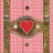 Napkin 33 Lederhosen red FSC Mix