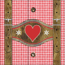 Napkin 33 Lederhosen red FSC Mix
