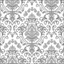 Napkin 33 Baroque ornament silver FSC Mix