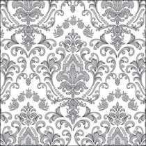 Napkin 33 Baroque ornament silver FSC Mix
