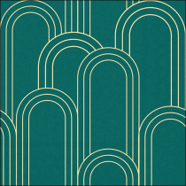 Napkin 33 Geometric lines gold/green FSC Mix