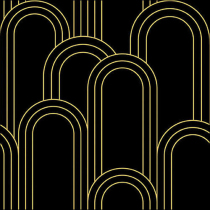 Napkin 33 Geometric lines gold/black FSC Mix