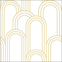 Napkin 33 Geometric lines gold/white FSC Mix