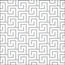 Napkin 33 Greek key white/silver FSC Mix