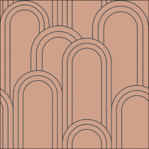 Napkin 33 Geometric lines black/terracotta FSC Mix