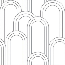 Napkin 33 Geometric lines silver/white FSC Mix