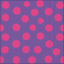 Napkin 33 Polka dots pink/purple FSC Mix