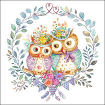 Napkin 33 Owl couple in love FSC Mix
