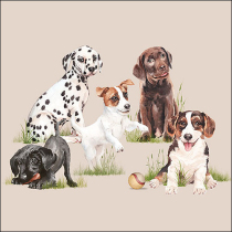 Napkin 33 Playing puppies FSC Mix