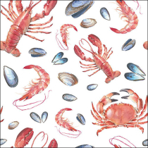 Napkin 33 Sea life white FSC Mix