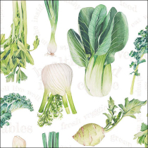 Napkin 33 Fresh veggies white FSC Mix
