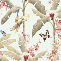 Napkin 33 Tropical scene green FSC Mix