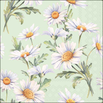 Napkin 33 Beautiful daisies green FSC Mix