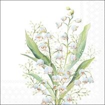 Napkin 33 Lily of the valley white FSC Mix