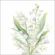 Napkin 33 Lily of the valley white FSC Mix