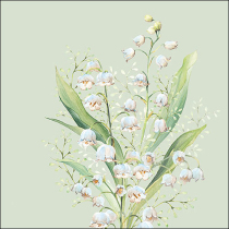 Napkin 33 Lily of the valley green FSC Mix