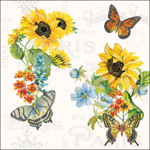 Napkin 33 Charming sunflowers FSC Mix