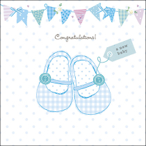 Napkin 33 Baby shoes blue FSC Mix