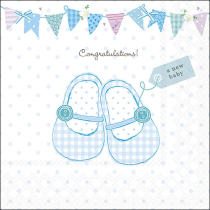 Napkin 33 Baby shoes blue FSC Mix