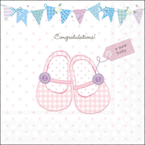 Napkin 33 Baby shoes pink FSC Mix