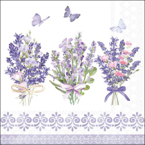 Napkin 33 Lovely lavender white FSC Mix