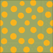 Napkin 33 Polka dots yellow/green FSC Mix