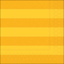Napkin 33 Block stripe yellow FSC Mix