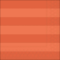 Napkin 33 Block stripe orange FSC Mix