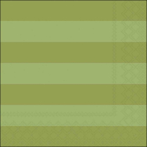 Napkin 33 Block stripe green FSC Mix