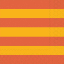 Napkin 33 Block stripe yellow/orange FSC Mix