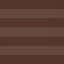 Napkin 33 Block stripe dark brown FSC Mix