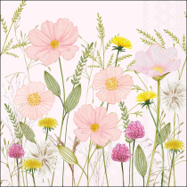 Napkin 33 Pastel flowers pink FSC Mix