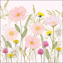 Napkin 33 Pastel flowers pink FSC Mix