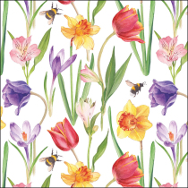 Napkin 33 Flowers in spring FSC Mix