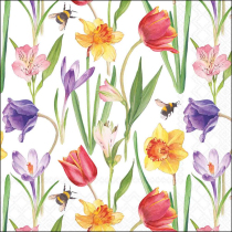 Napkin 33 Flowers in spring FSC Mix
