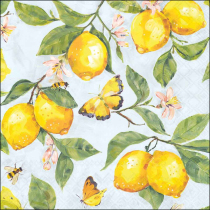 Napkin 33 Fresh lemons blue FSC Mix