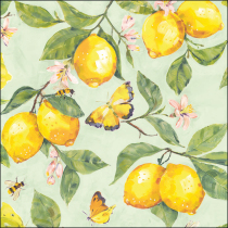 Napkin 33 Fresh lemons green FSC Mix