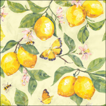Napkin 33 Fresh lemons yellow FSC Mix