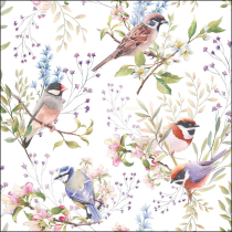 Napkin 33 Busy birds FSC Mix