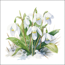Napkin 33 Blooming snowdrops FSC Mix