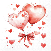 Napkin 33 Balloon hearts FSC Mix